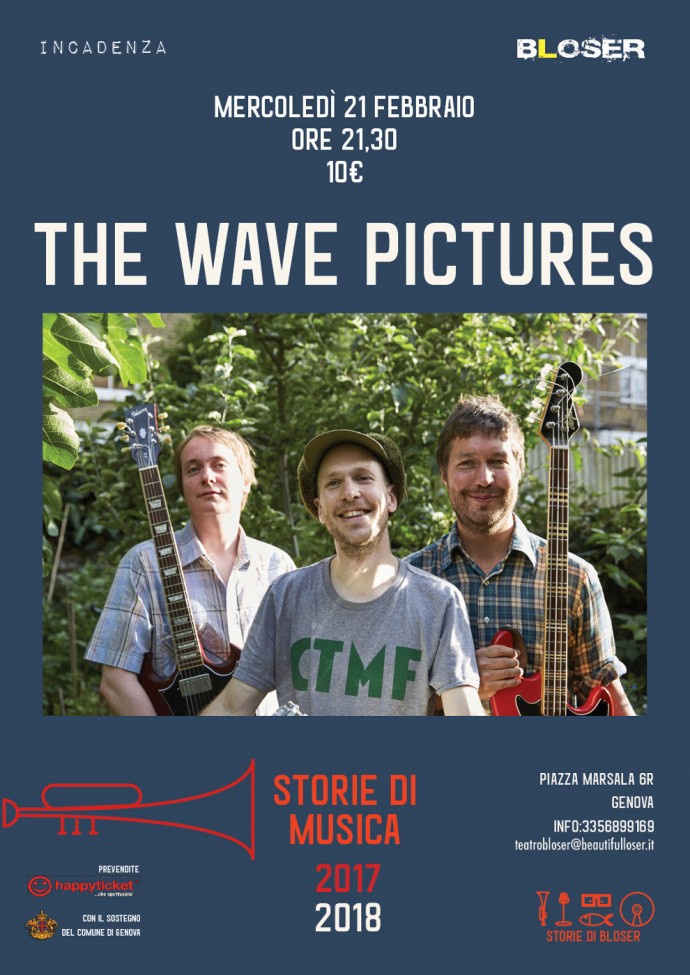 Incadenza annuncia, il 21 febbraio The Wave Pictures al Teatro Bloser di Genova